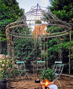 Stabile Gartenlaube Livorno – kleiner Rankpavillon, wetterfest und rund
