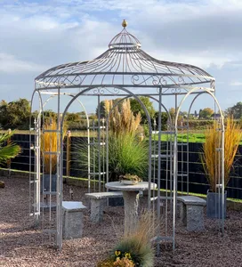 Rankpavillon Rimini – filigraner Gartenpavillon aus Eisen, wetterfest