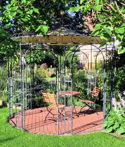 Massiver Eisenpavillon Rom – rund, wetterfest und handgeschmiedet für Ihren Garten