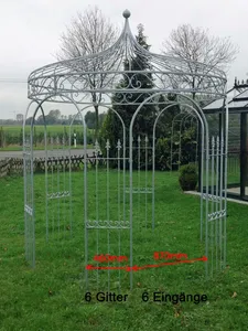 Schmiedeeiserner Rankpavillon Turin – stabil und langlebig im Garten